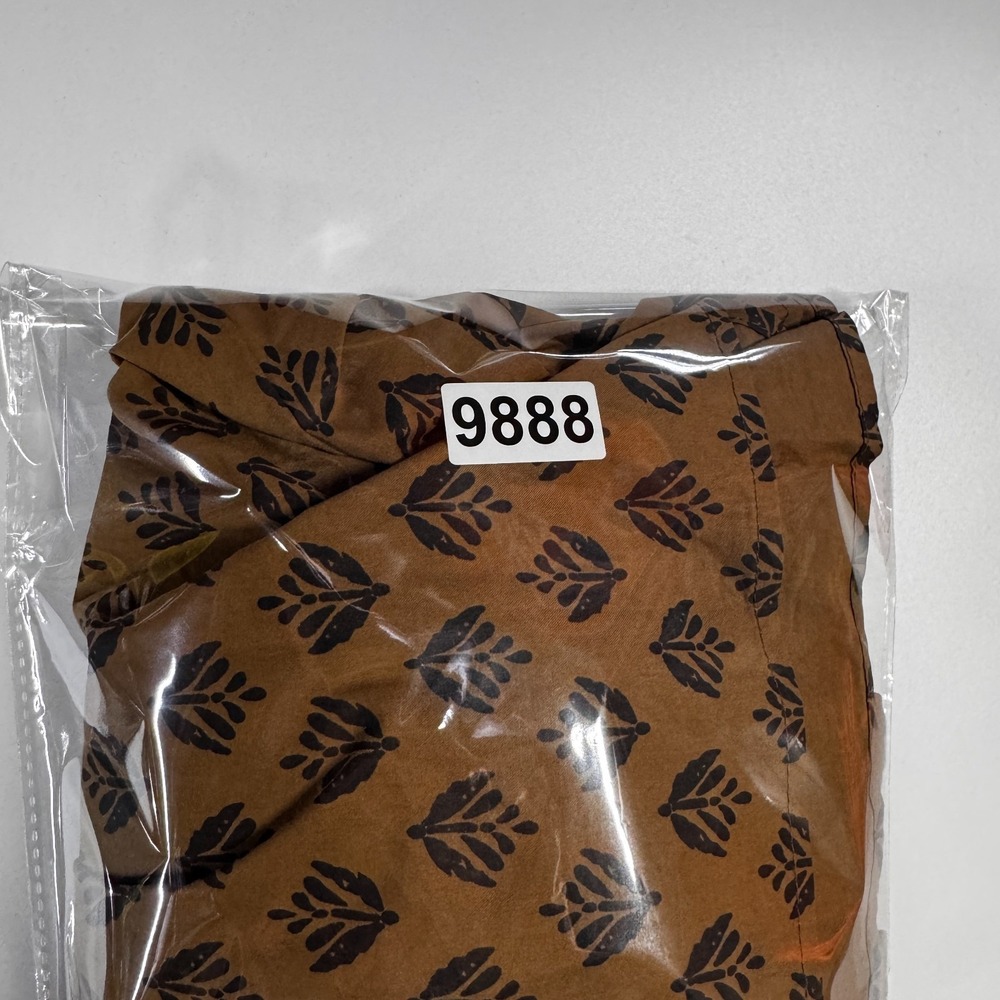 Gigio by Umgee Brown Medium Printed VNeck Blouse Balloon Sleeve Neutral Festival - Picture 10 of 10